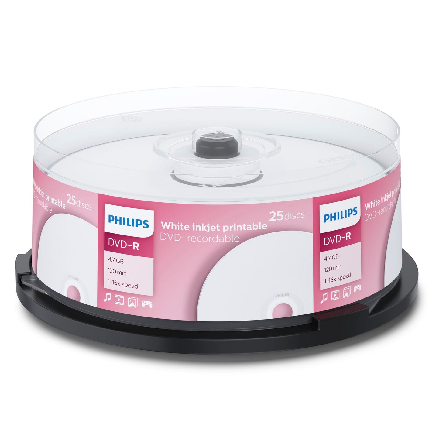 1x25 Philips DVD-R 4,7GB 16x IW SP