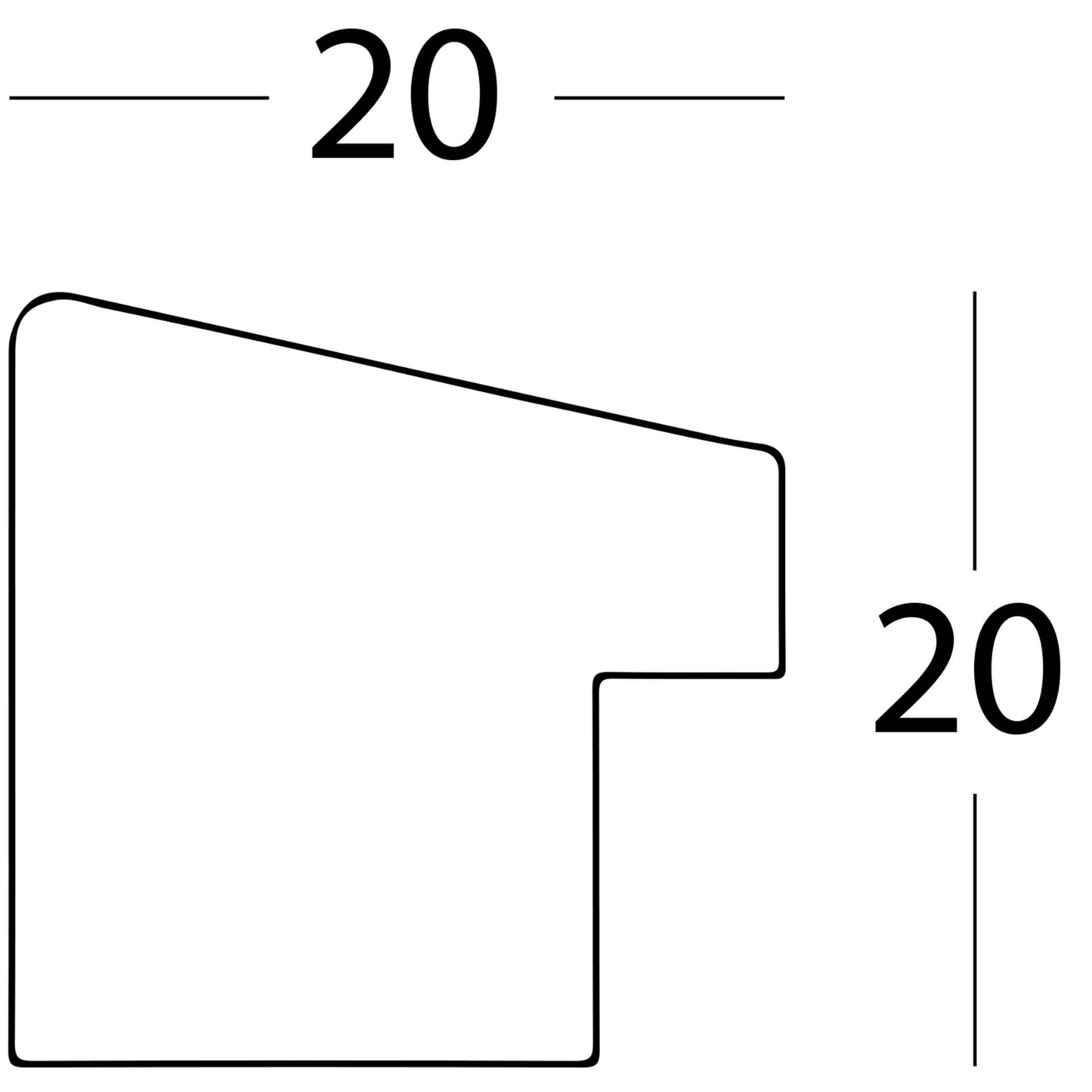 Walther Fiorito nut tree 20x20 Wood incl. Passepartout EF220N
