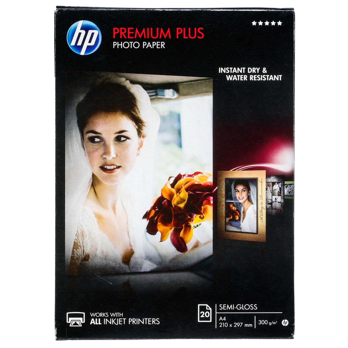 HP Premium Plus Photo Paper A 4 Semi-Gloss white, 20 Sheet, 300g