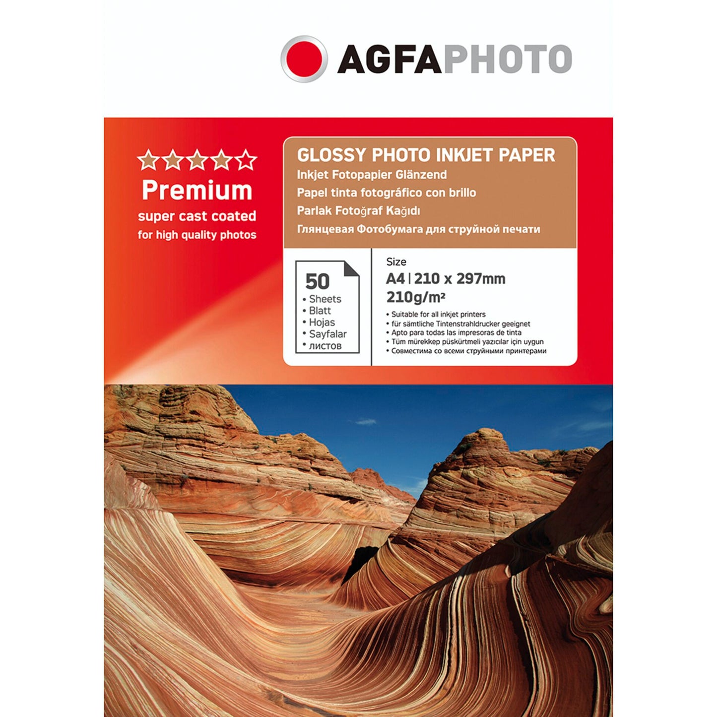 AgfaPhoto Photo Glossy Paper 210 g A 4 50 Sheets