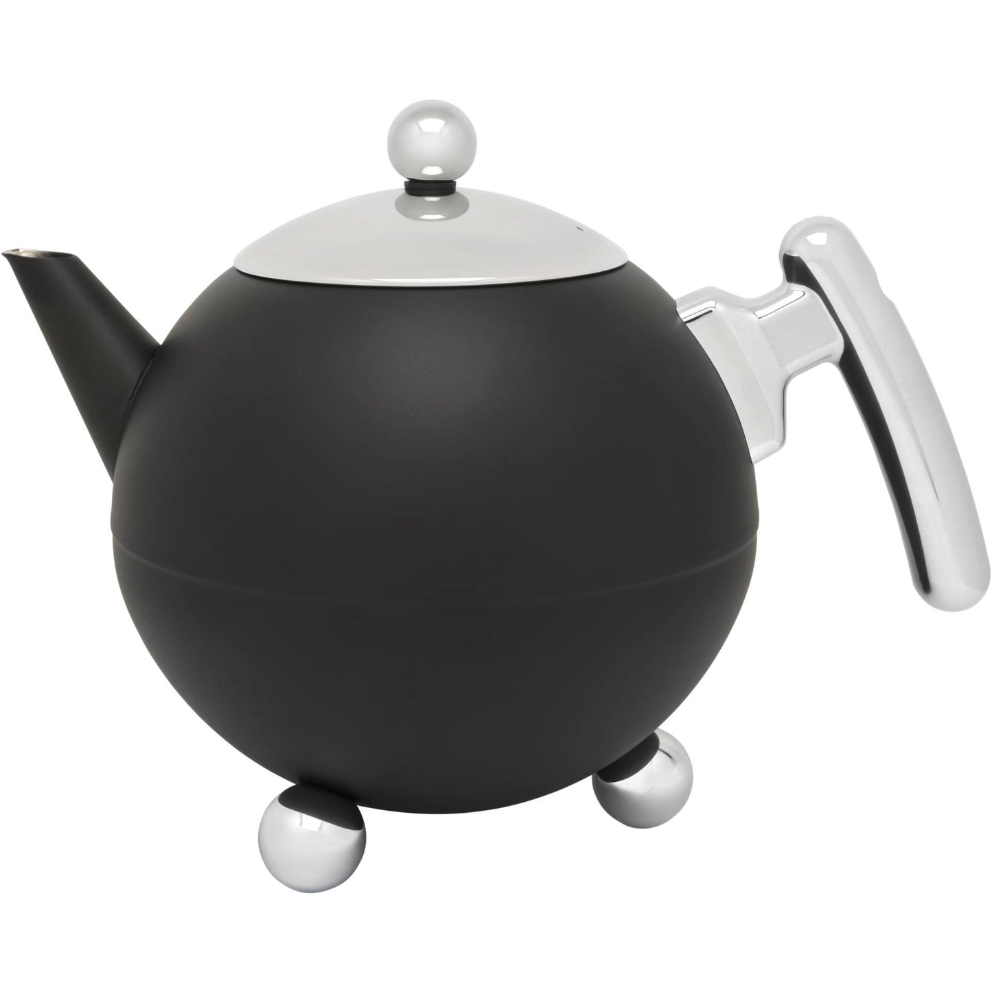 Bredemeijer Teapot Bella Ronde 1,2l black matt / chrom 101006