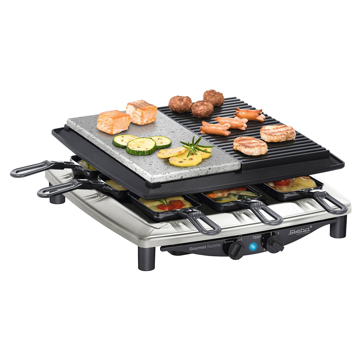 Steba RC 4 plus deluxe chrome Raclette