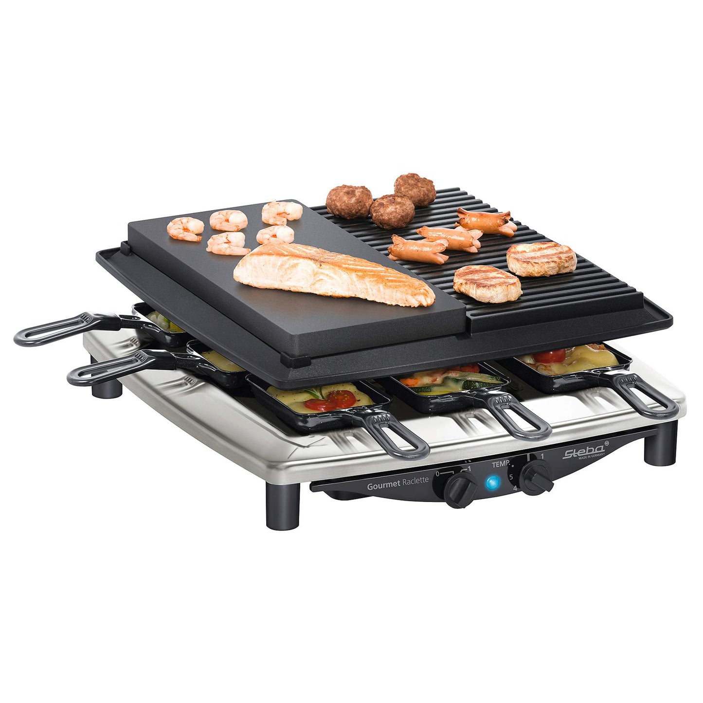 Steba RC 4 plus deluxe chrome Raclette