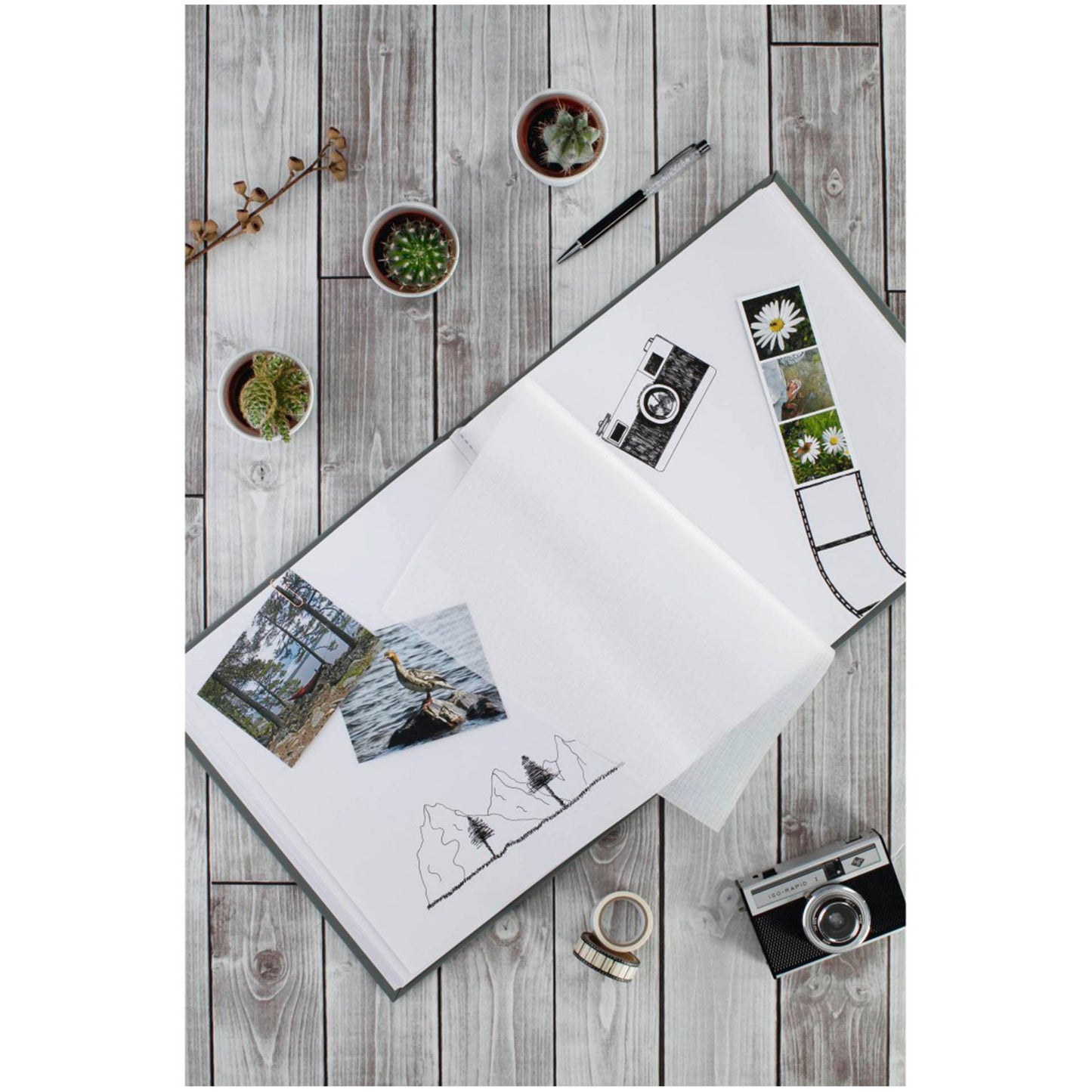 Hama Fine Art Jumbo-Album 30x30 80 white pages grey 2782