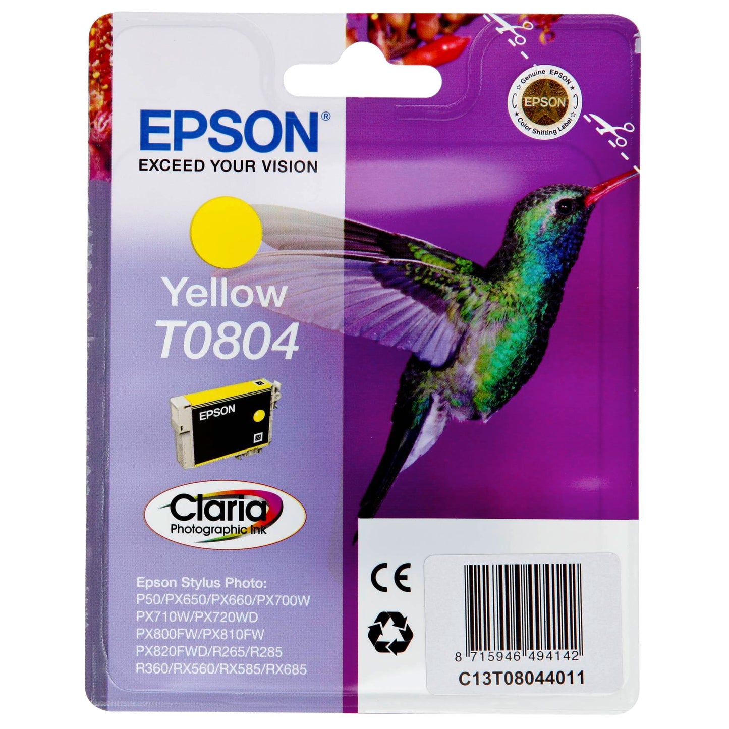 Epson ink cartridge yellow T 080 T 0804