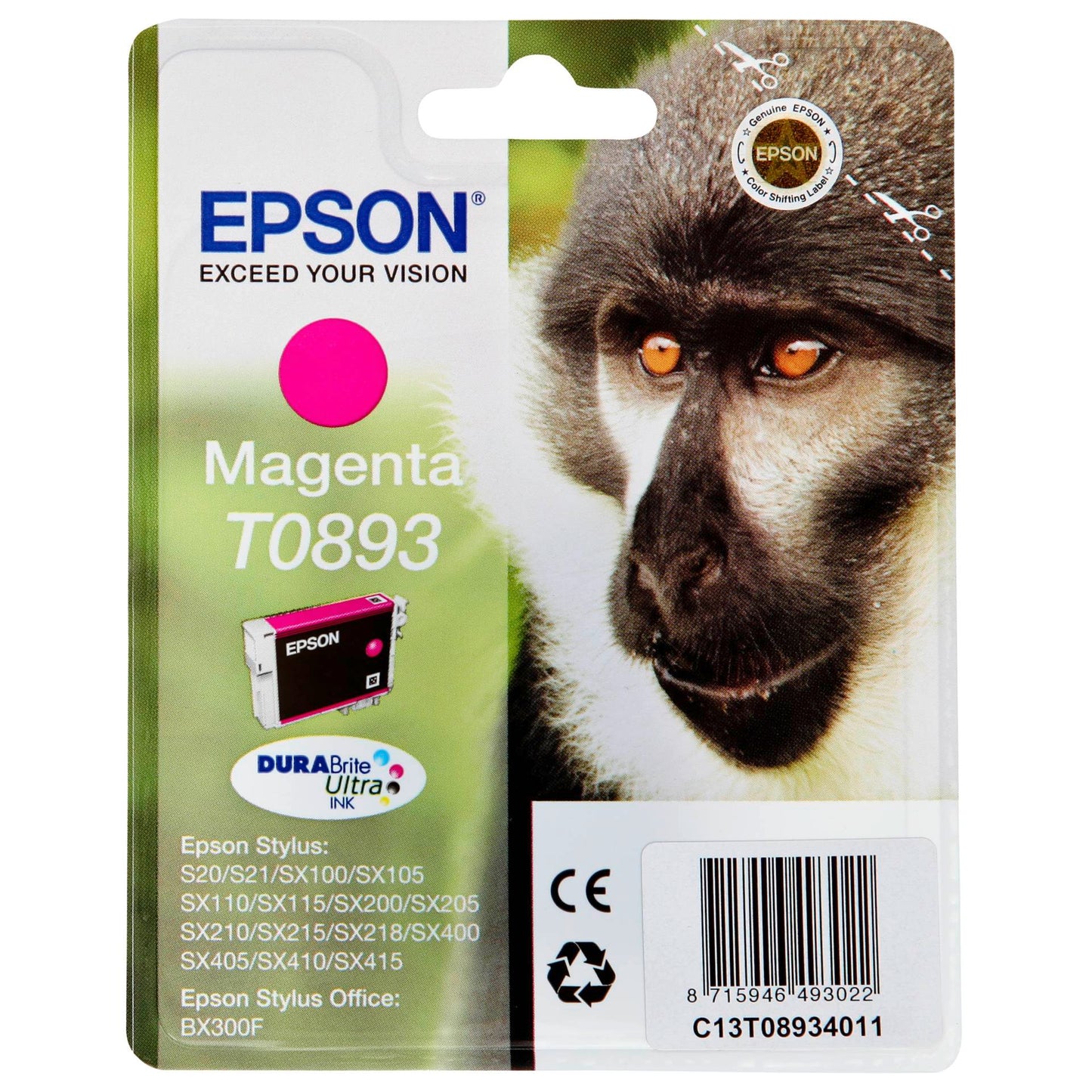 Epson DURABrite Ultra Ink T 089 ink cartridge magenta T 0893