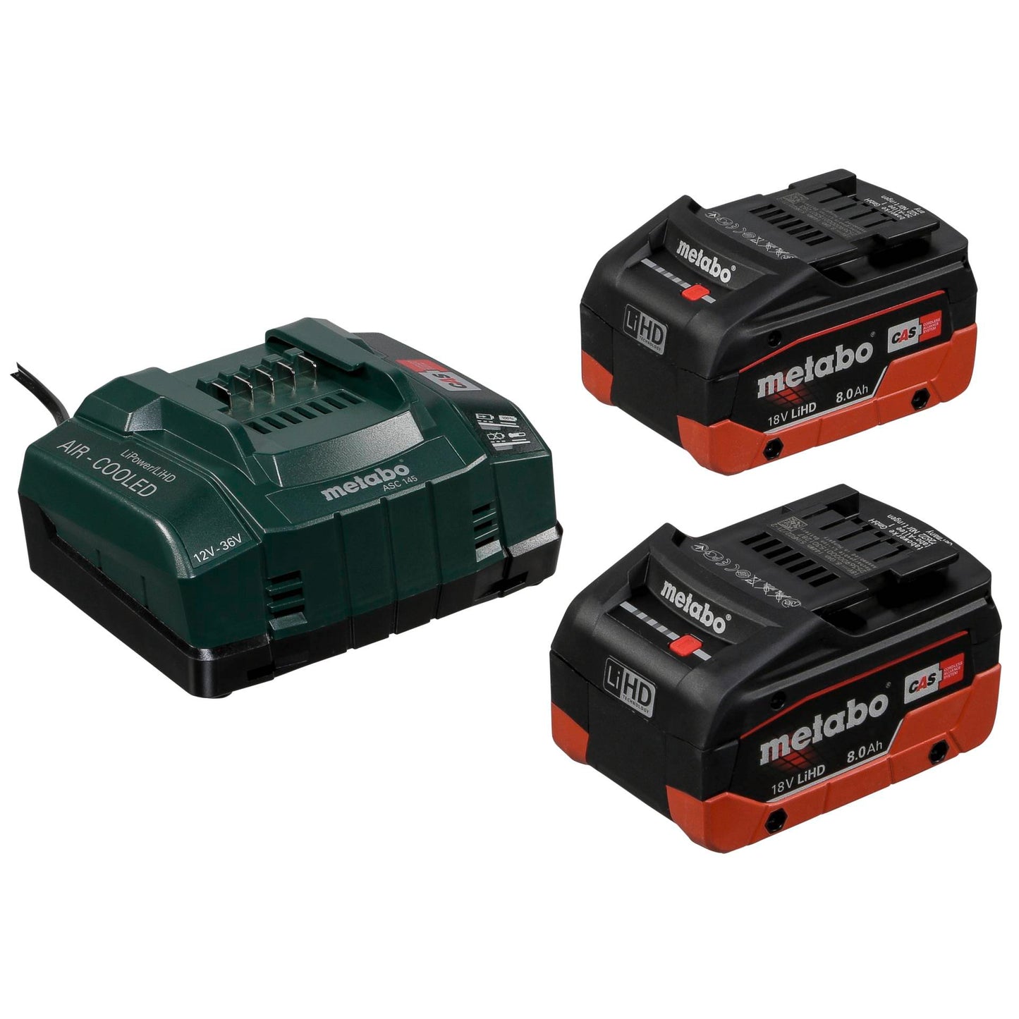 Metabo Basis-Set 2x 18V 8,0 Ah LiHD + ASC Ultra + Metaloc