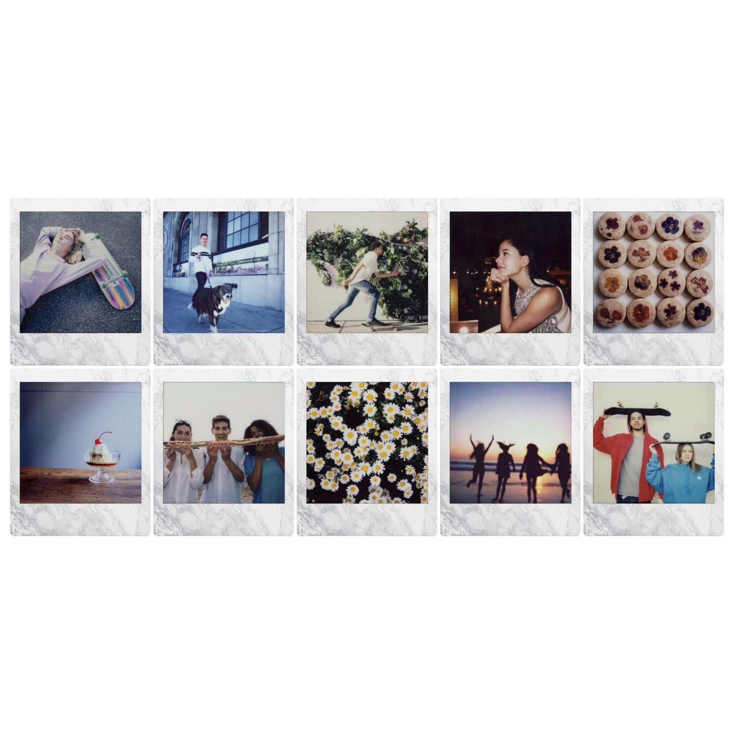 1 Fujifilm instax Square Film white marble