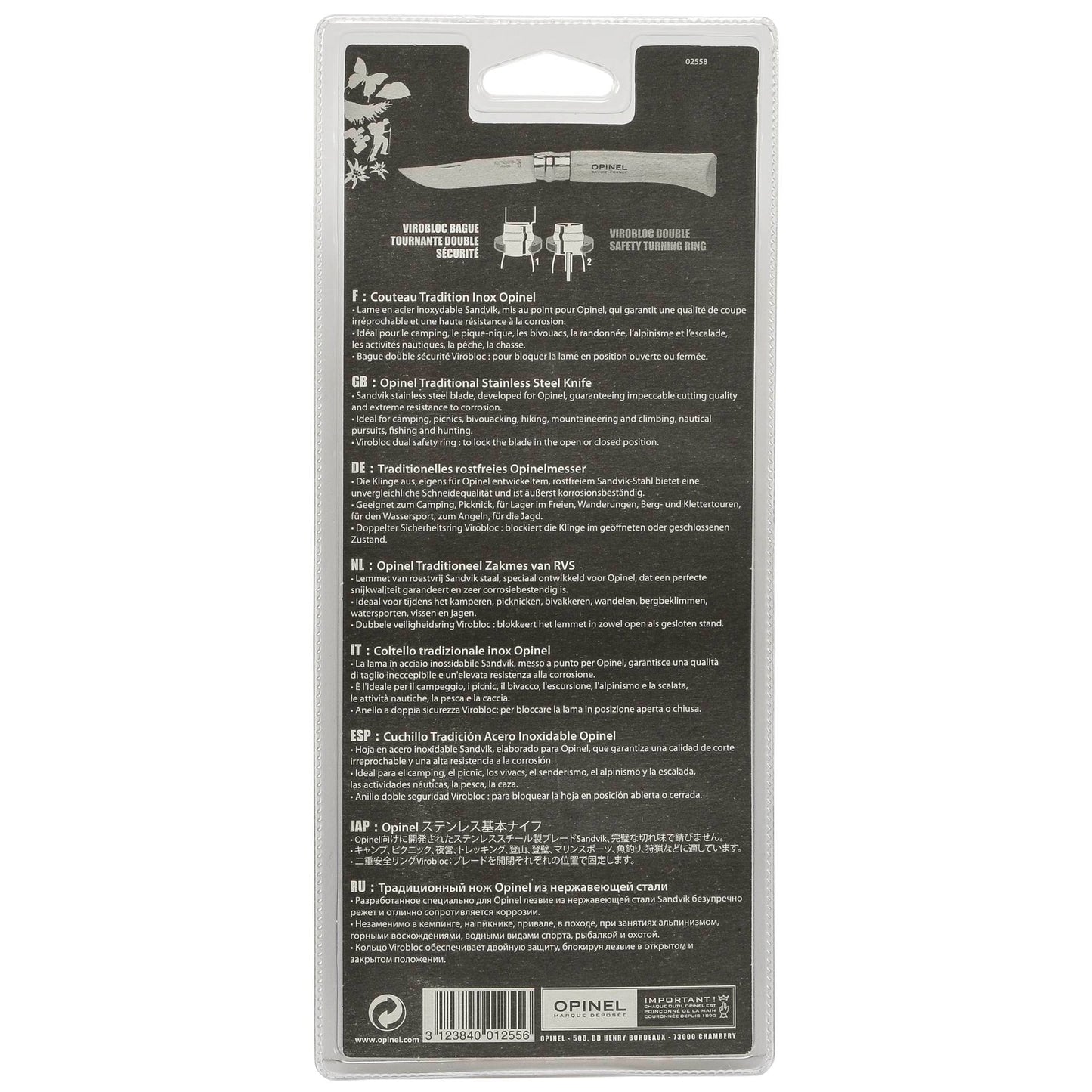 Opinel pocket knife No. 10 stainless steel