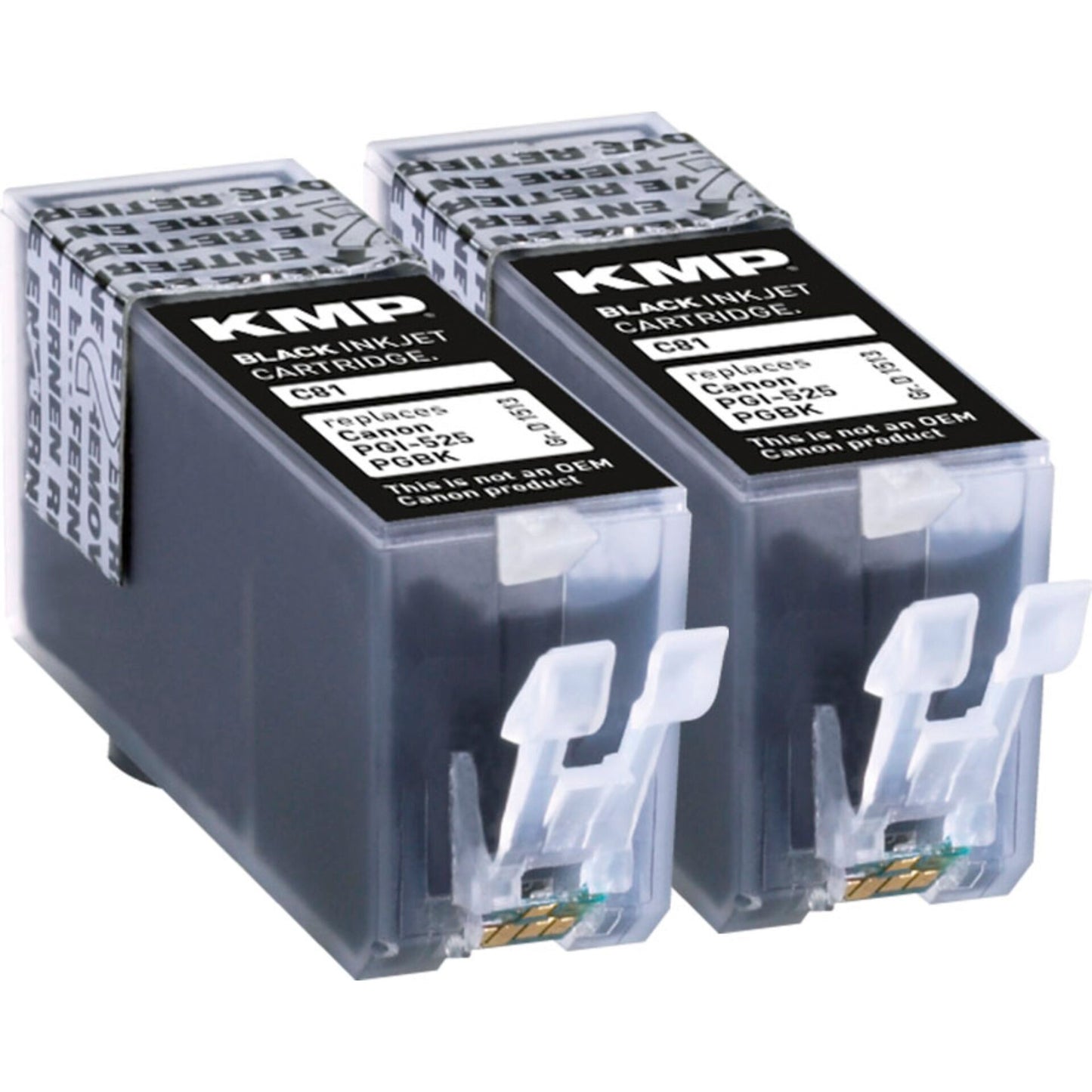 KMP C81D ink cartridge BK 2pcs compatible w. Canon PGI-525 PGBK