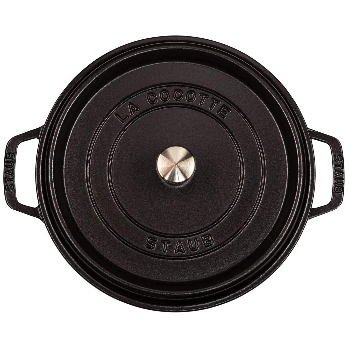 Staub Round Cocotte, 26cm cast iron, black