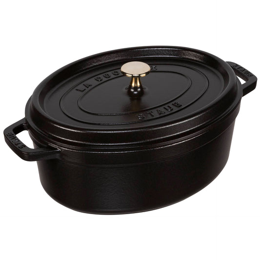 Staub Oval Cocotte, 29cm cast iron, black