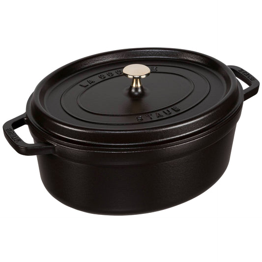 Staub Oval Cocotte, 31cm cast iron, black