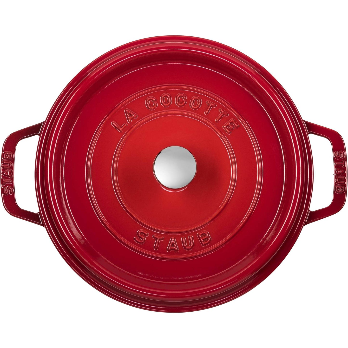 Staub Round Cocotte, 24cm cast iron, cherry