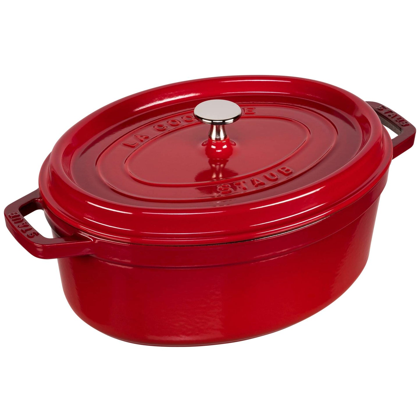 Staub Oval Cocotte, 29cm cast iron, cherry