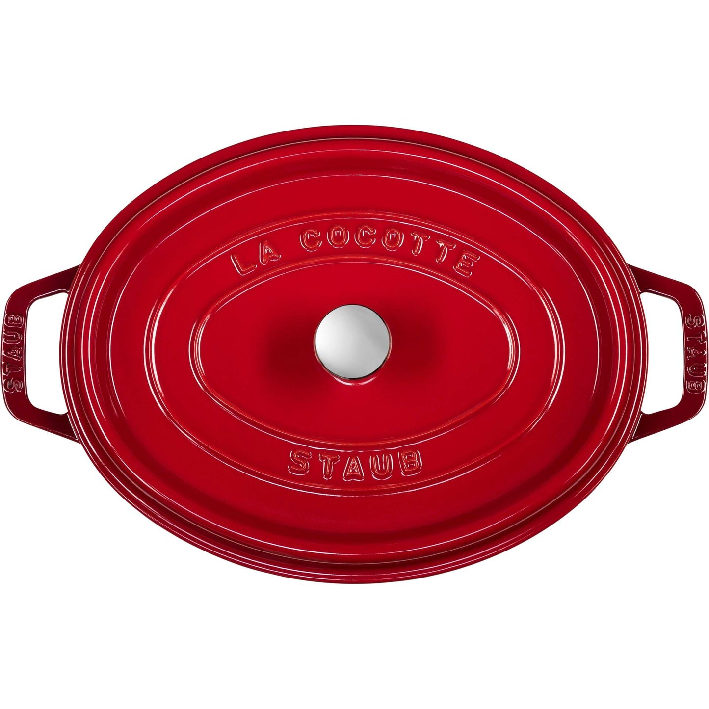 Staub Oval Cocotte, 29cm cast iron, cherry