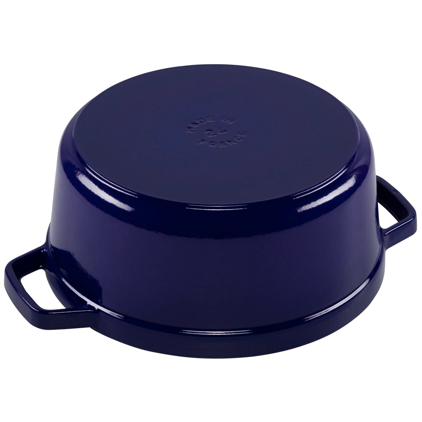 Staub Round Cocotte, 24cm cast iron, dark blue