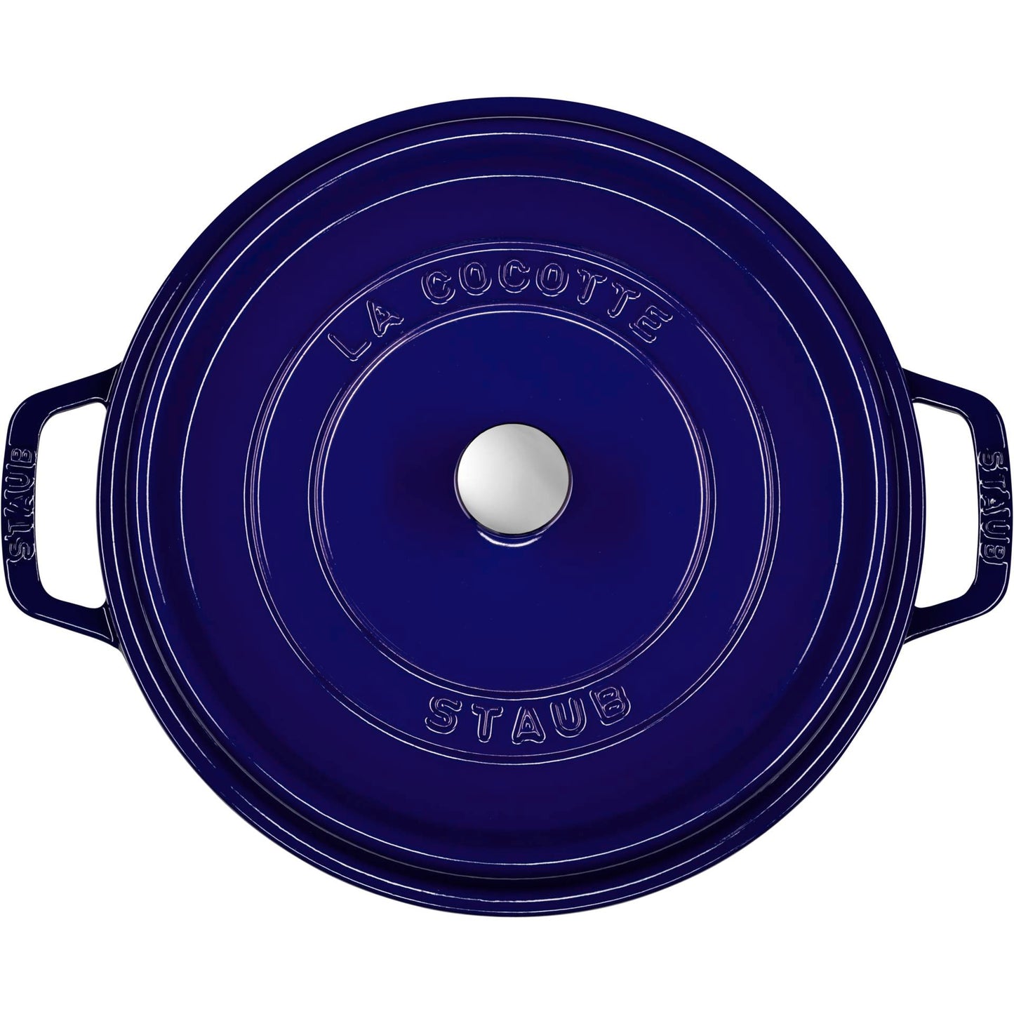 Staub Round Cocotte, 26cm cast iron, dark blue