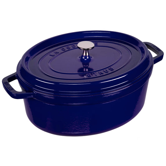 Staub Oval Cocotte, 31cm cast iron, dark blue