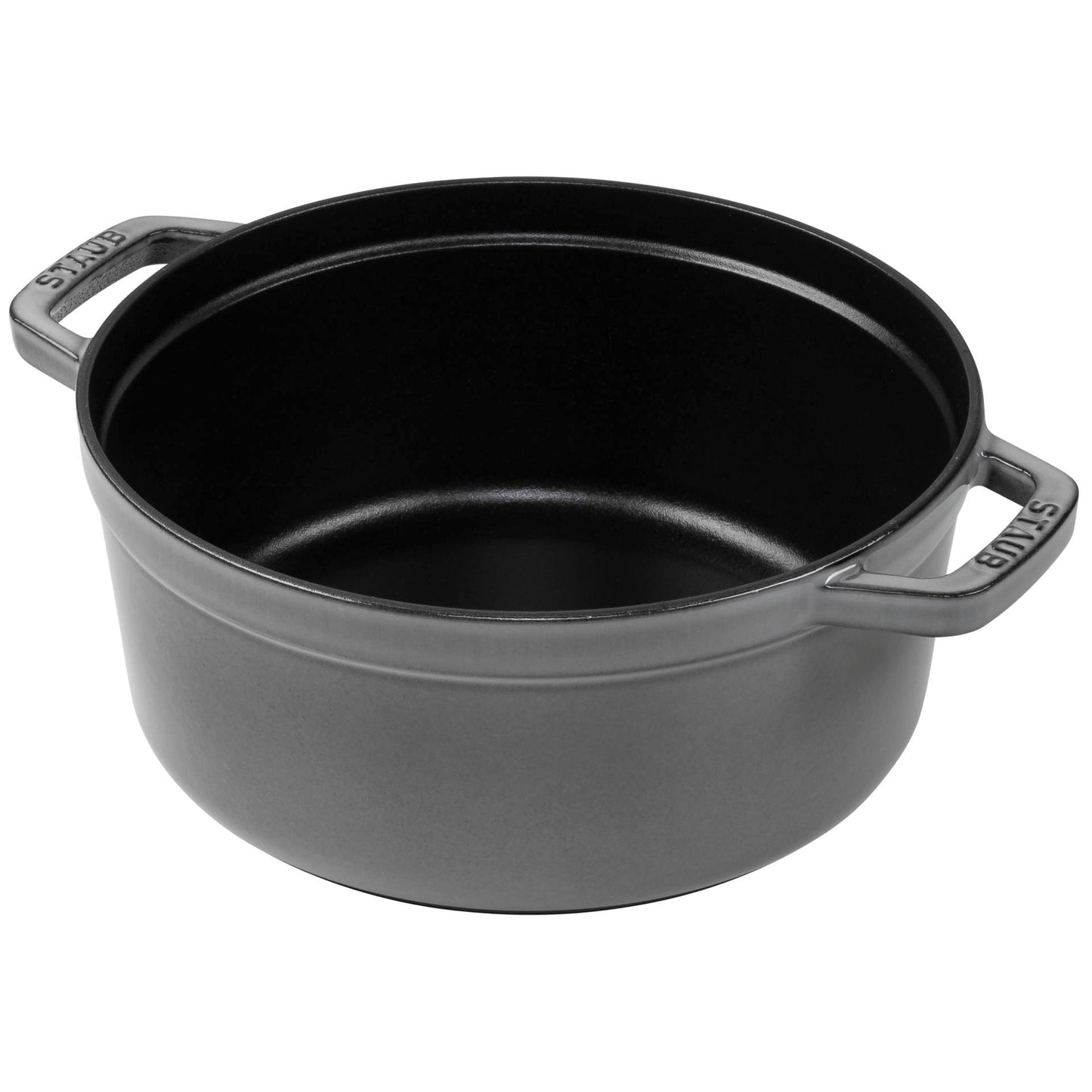 Staub Round Cocotte, 24cm cast iron, graphite grey