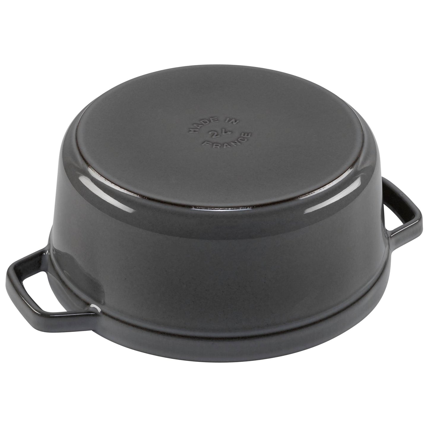 Staub Round Cocotte, 24cm cast iron, graphite grey