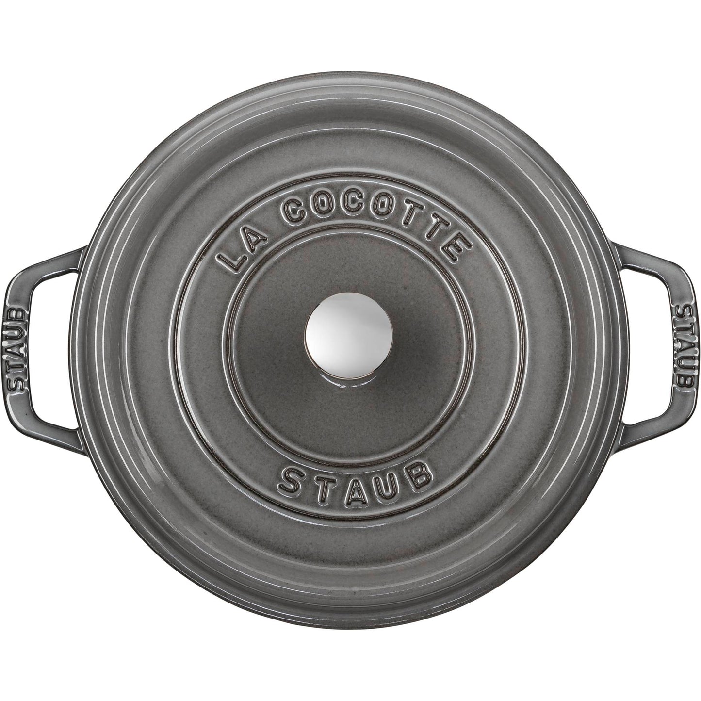 Staub Round Cocotte, 24cm cast iron, graphite grey