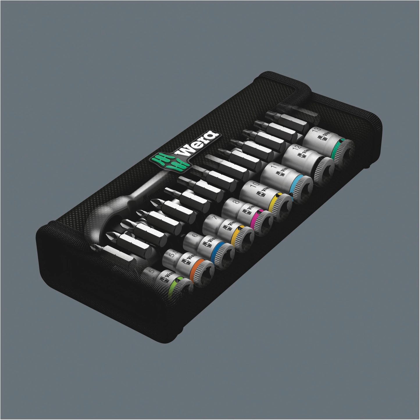 WERA 8100 SA 7 Zyklop Metal ratchet set push-through square