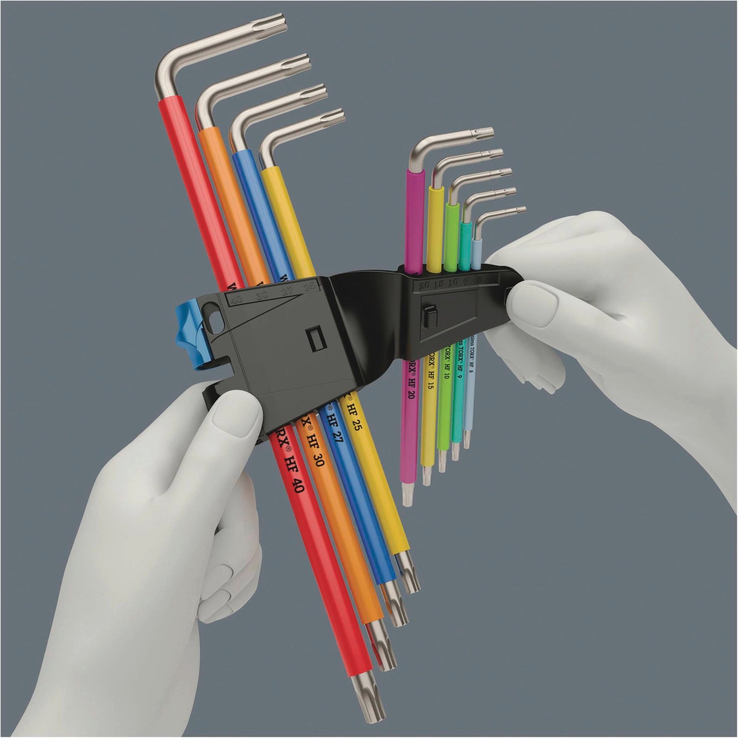 WERA 3967/9 TX SXL Multicol. HF Stainless 1 L-key set