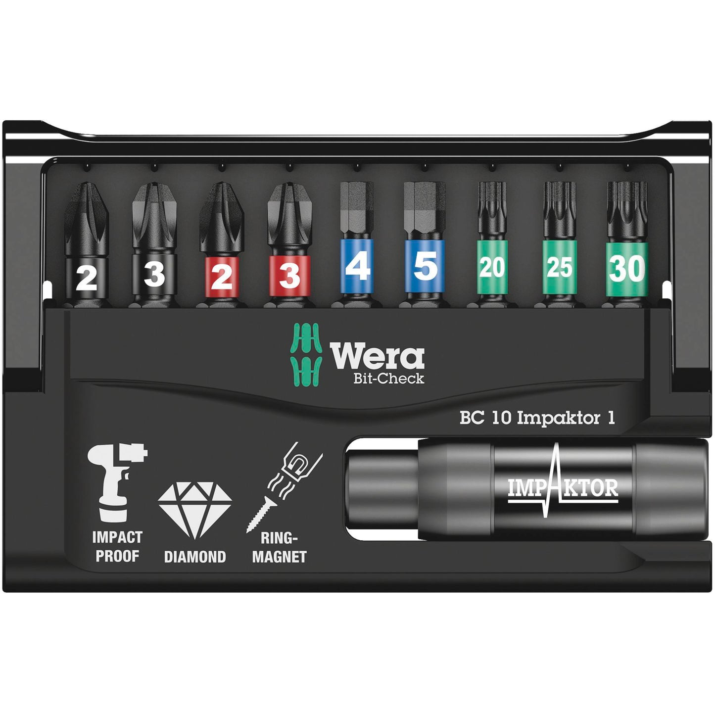 WERA Bit-Check 10 Impaktor 1 Bit-Check