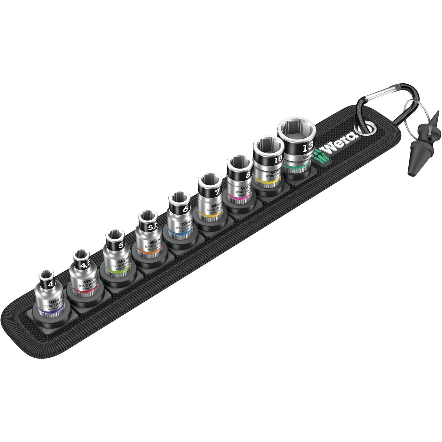 WERA Belt A 1 Zyklop socket set w. holding funtion 1/4 drive