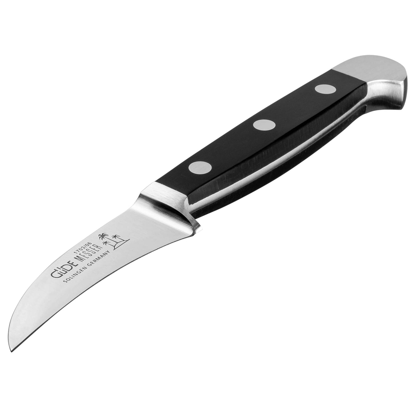 Güde Alpha peeling knife 6 cm POM black 1703/06