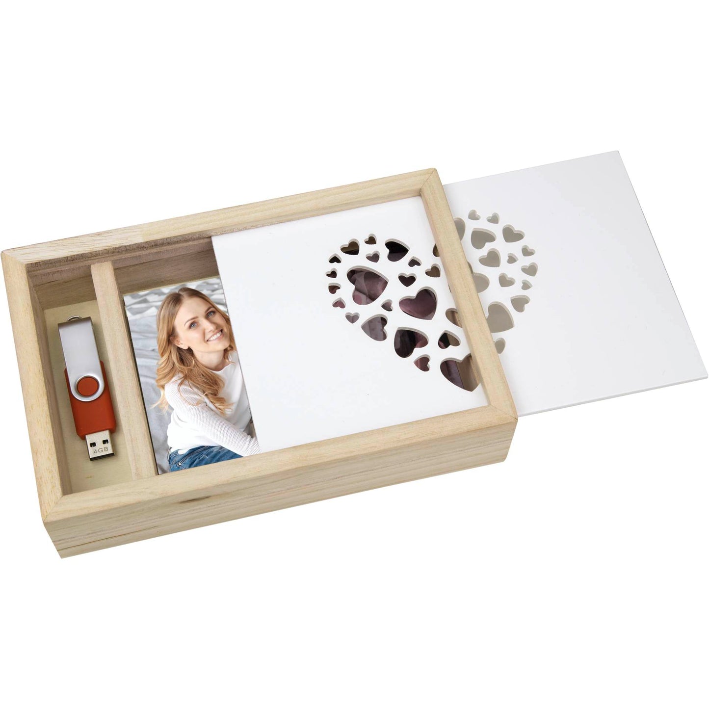 ZEP Love Box USB 15x20 Wood for Photos and Stick CZ1268