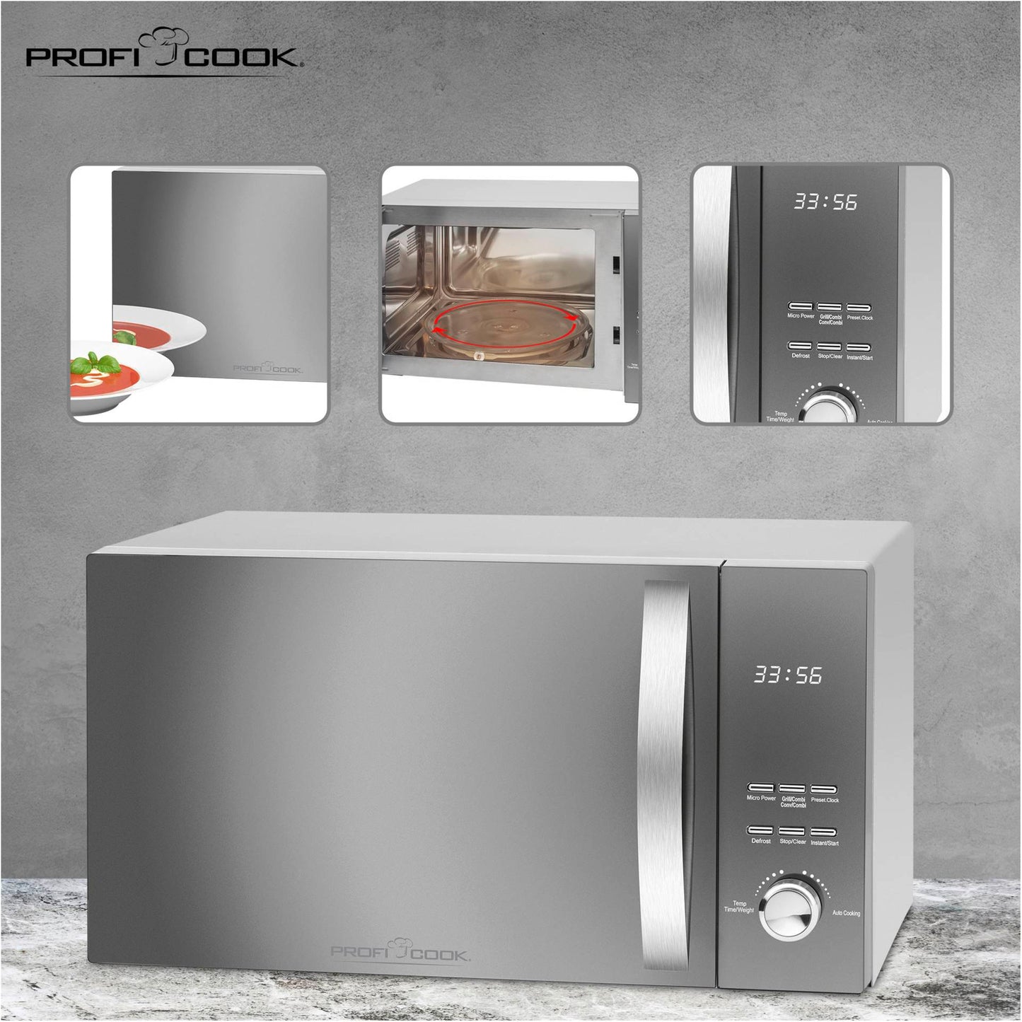 Proficook PC-MWG 1176 H silver