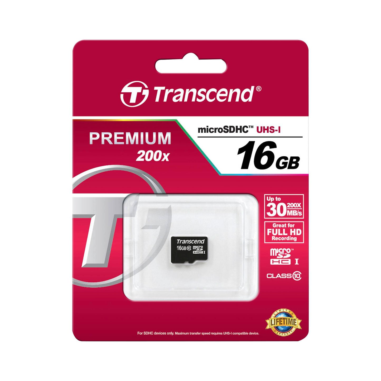 Transcend microSDHC 16GB Class 10