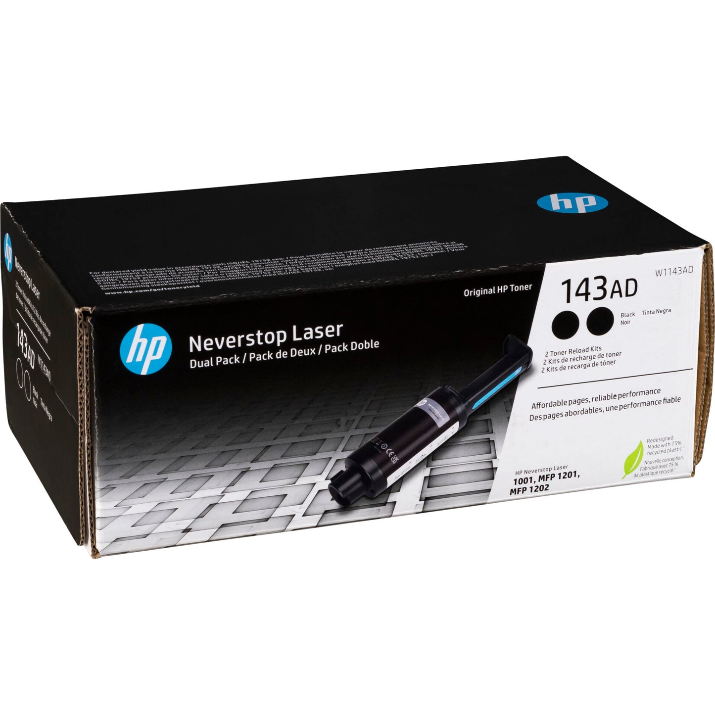HP W1143AD Neverstop Toner- refill kit No. 143 AD