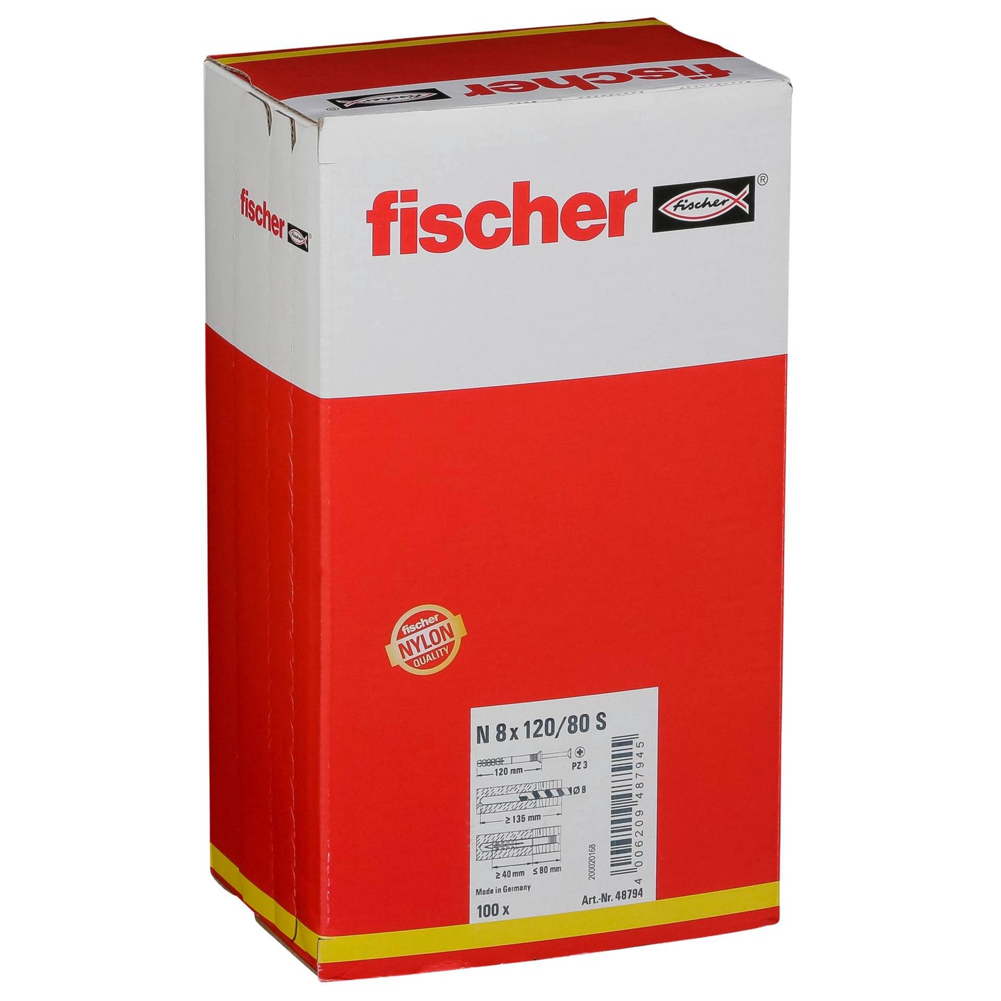 Fischer Nail Anchor N 8x120/80 S 100 pcs.