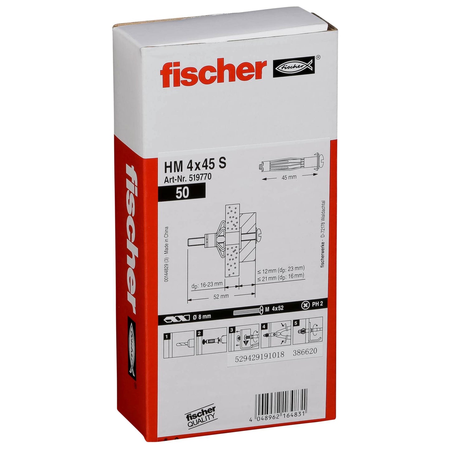Fischer Metal Cavity Fixing HM 4x45 S 50 pcs.