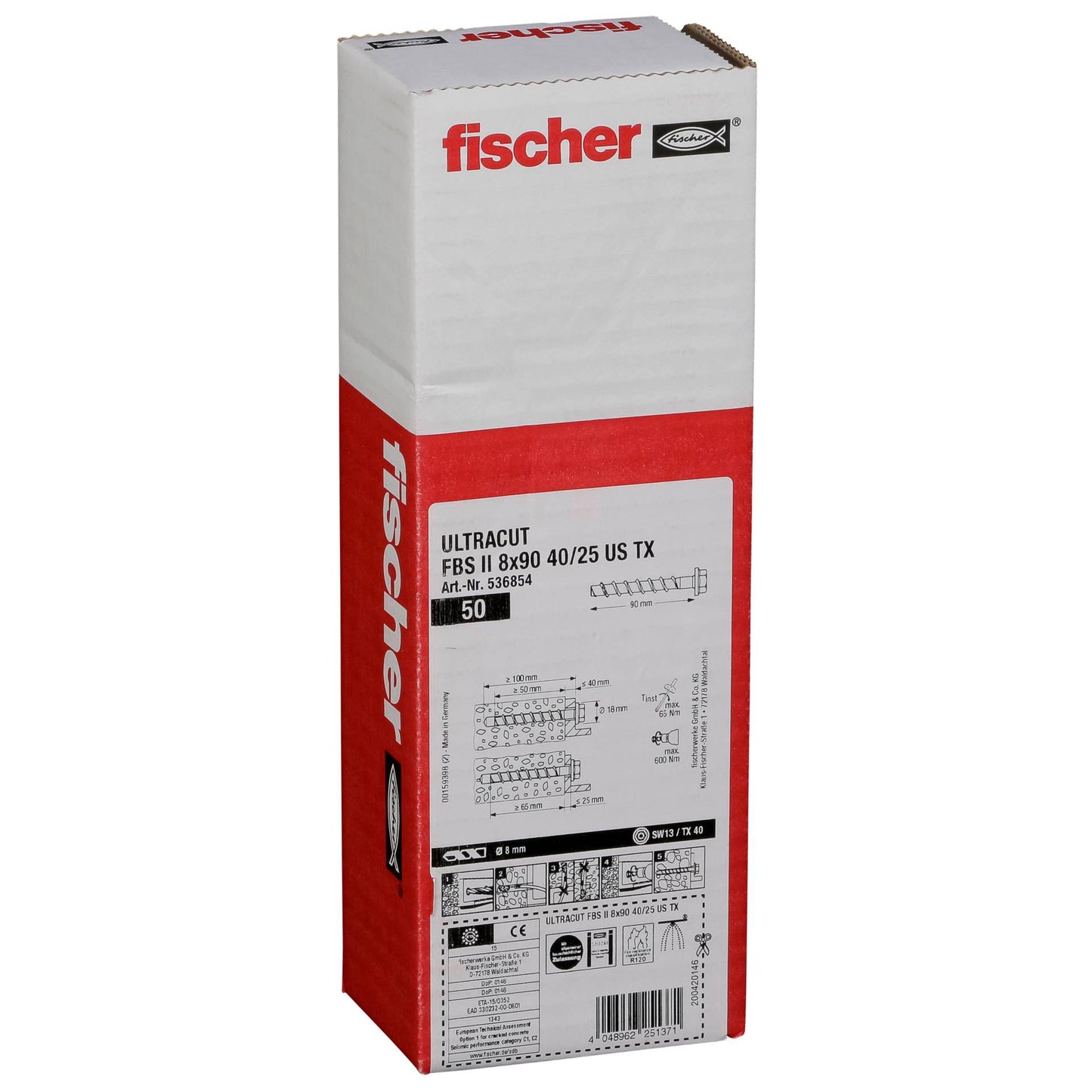 Fischer ULTRACUT FBS II 8x90 40/25 US TX 50 pcs