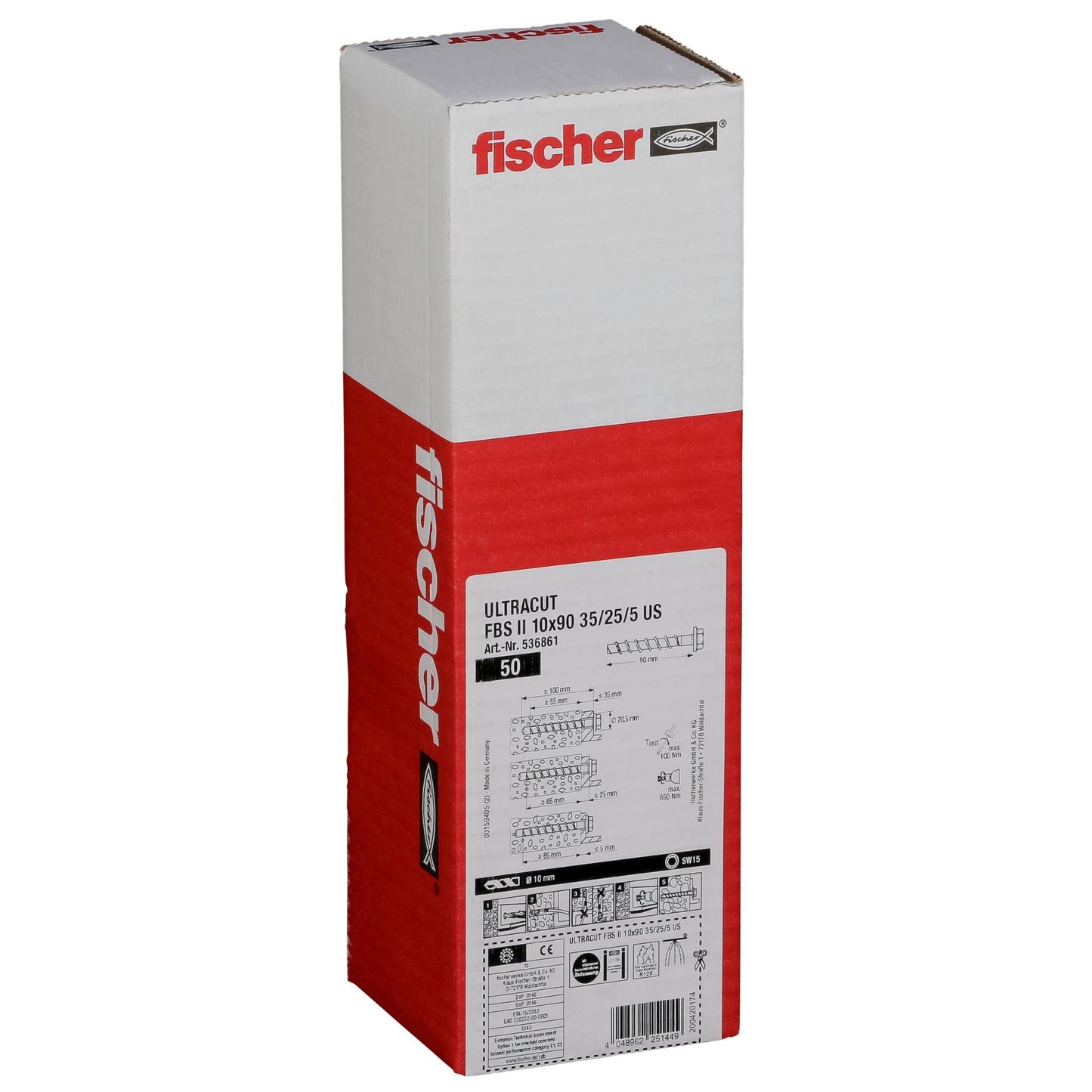 Fischer ULTRACUT FBS II 10x90 35/25/5 US 50 pcs