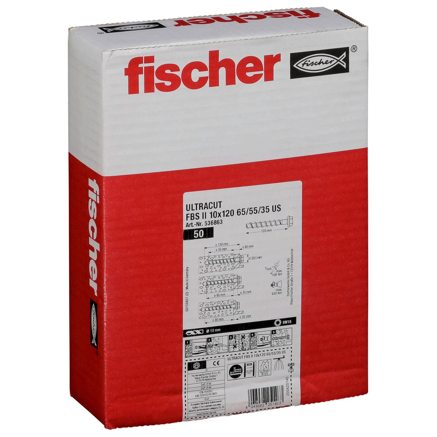 Fischer ULTRACUT FBS II 10x120 65/55/35 US 50 pcs