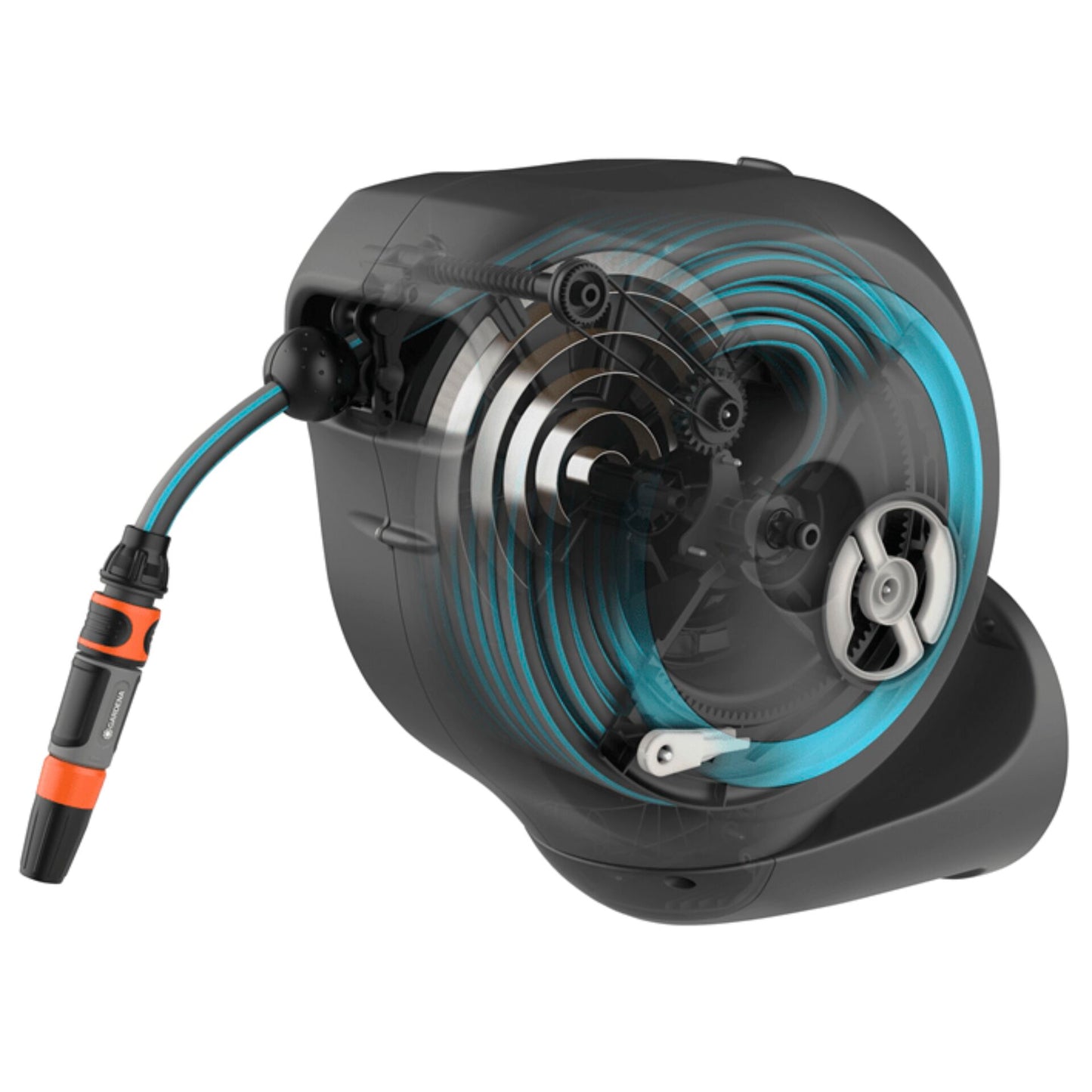 Gardena Wall-mounted Hose Box RollUp M (turquoise) 20 m