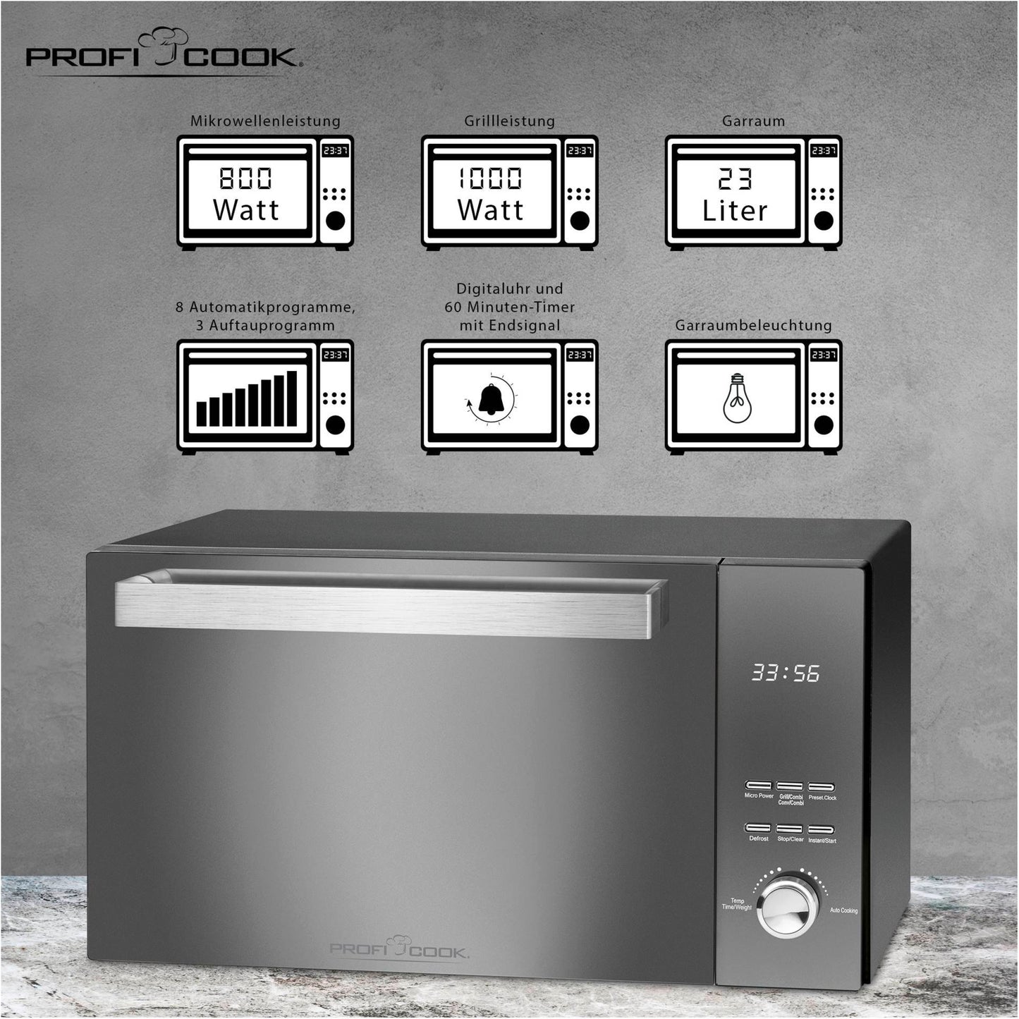 Proficook PC-MWG 1204 black