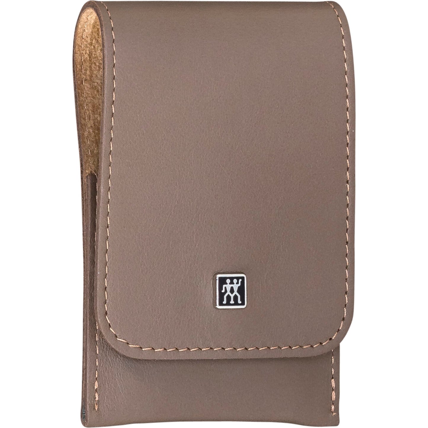 Zwilling PREMIUM snap fastener leather case, taupe, 4 pcs.