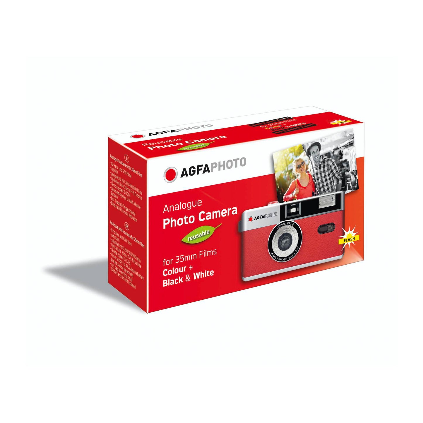 Agfaphoto Reusable Photo Camera 35mm red