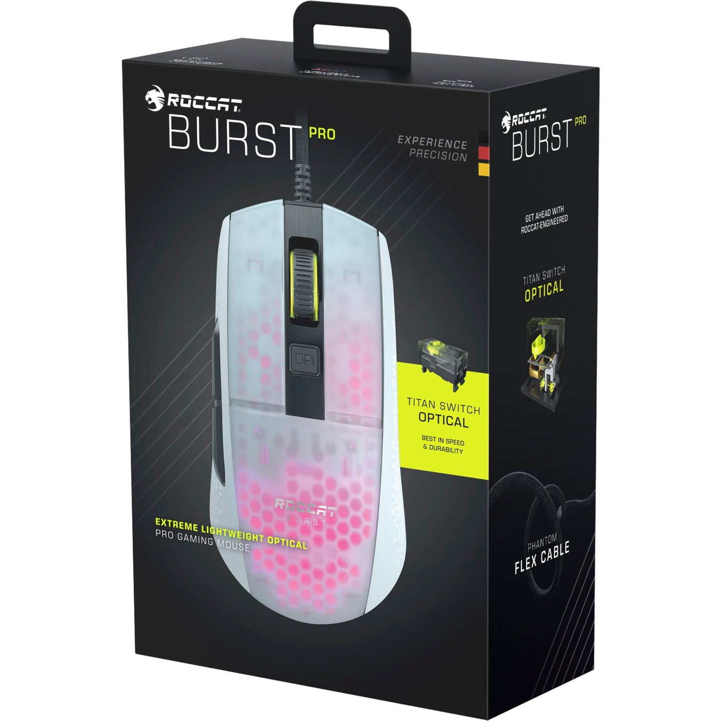 Roccat Burst Pro white RGB Gaming Maus