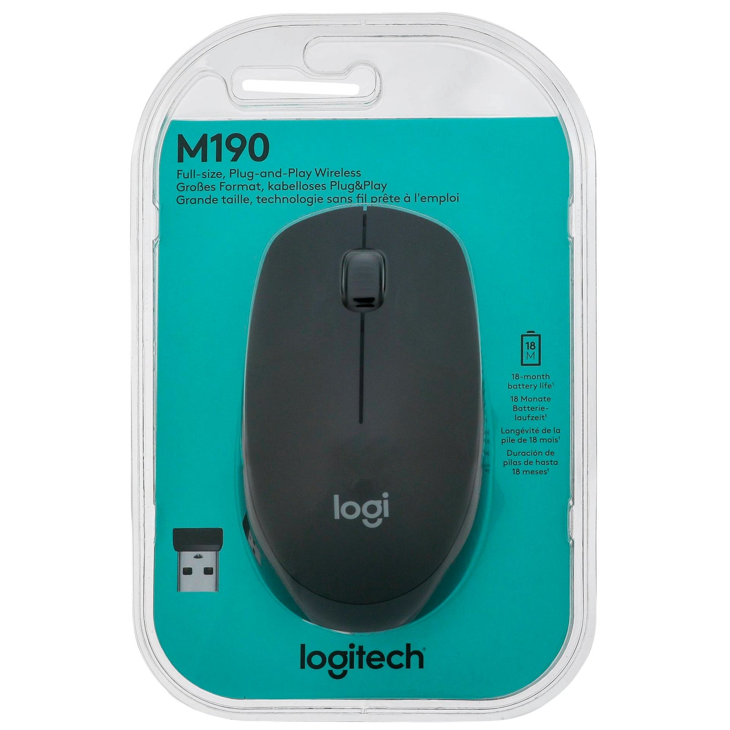 Logitech M190 anthracite cordless Mouse