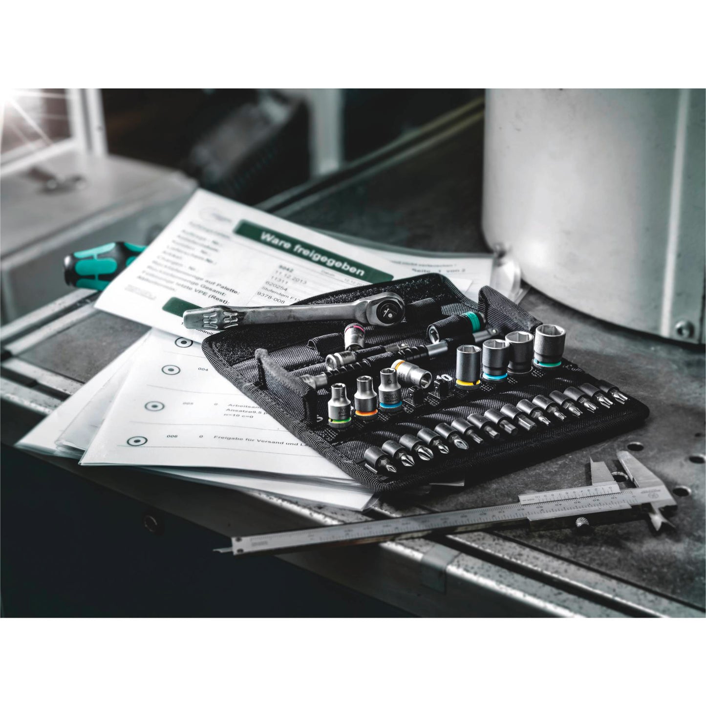 Wera 8100 SA 12HF Zyklop Ratchet Set Switch Lever 1/4 , metric