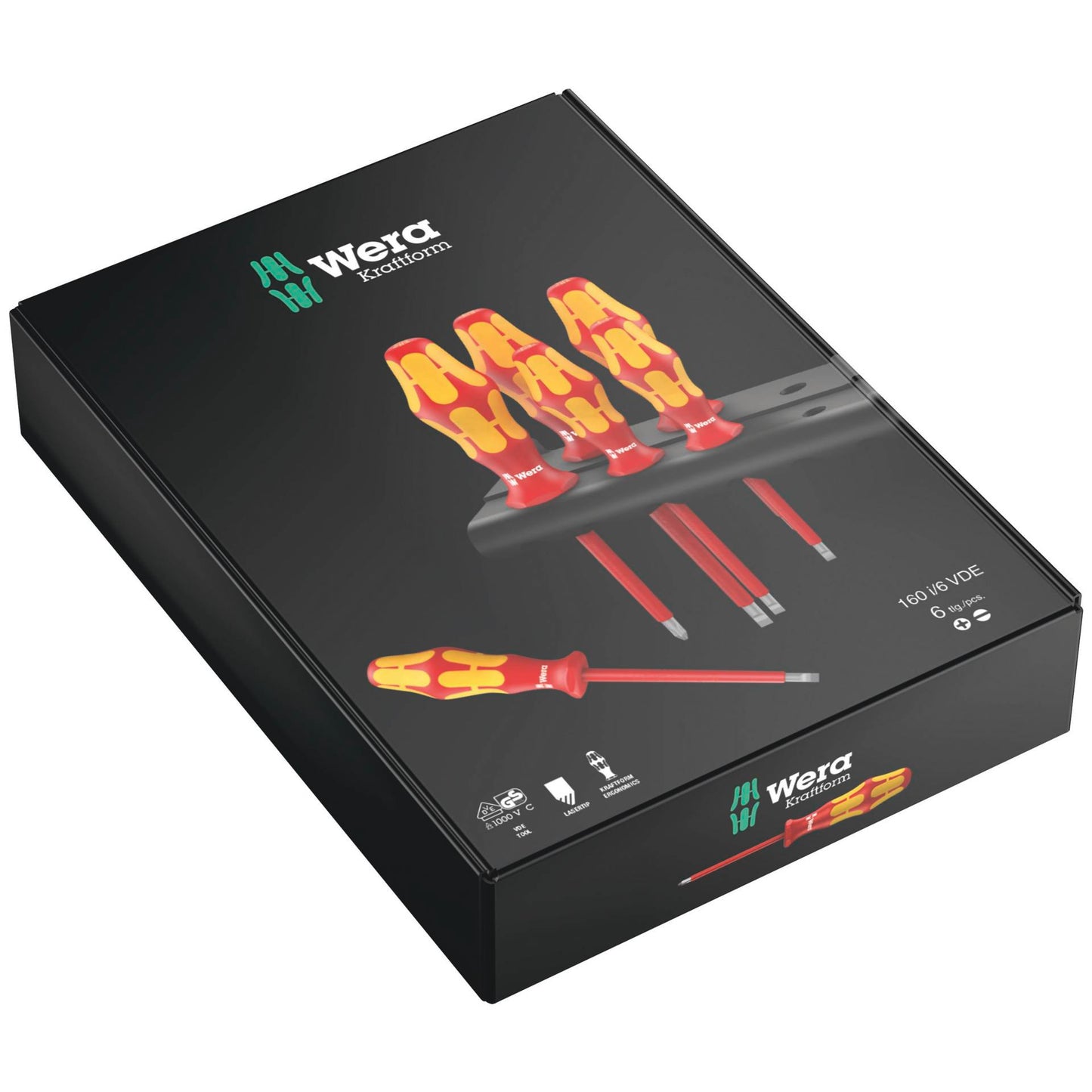 Wera 160 i/6 Rack Screwdriver Set Kraftform Plus Ser.100