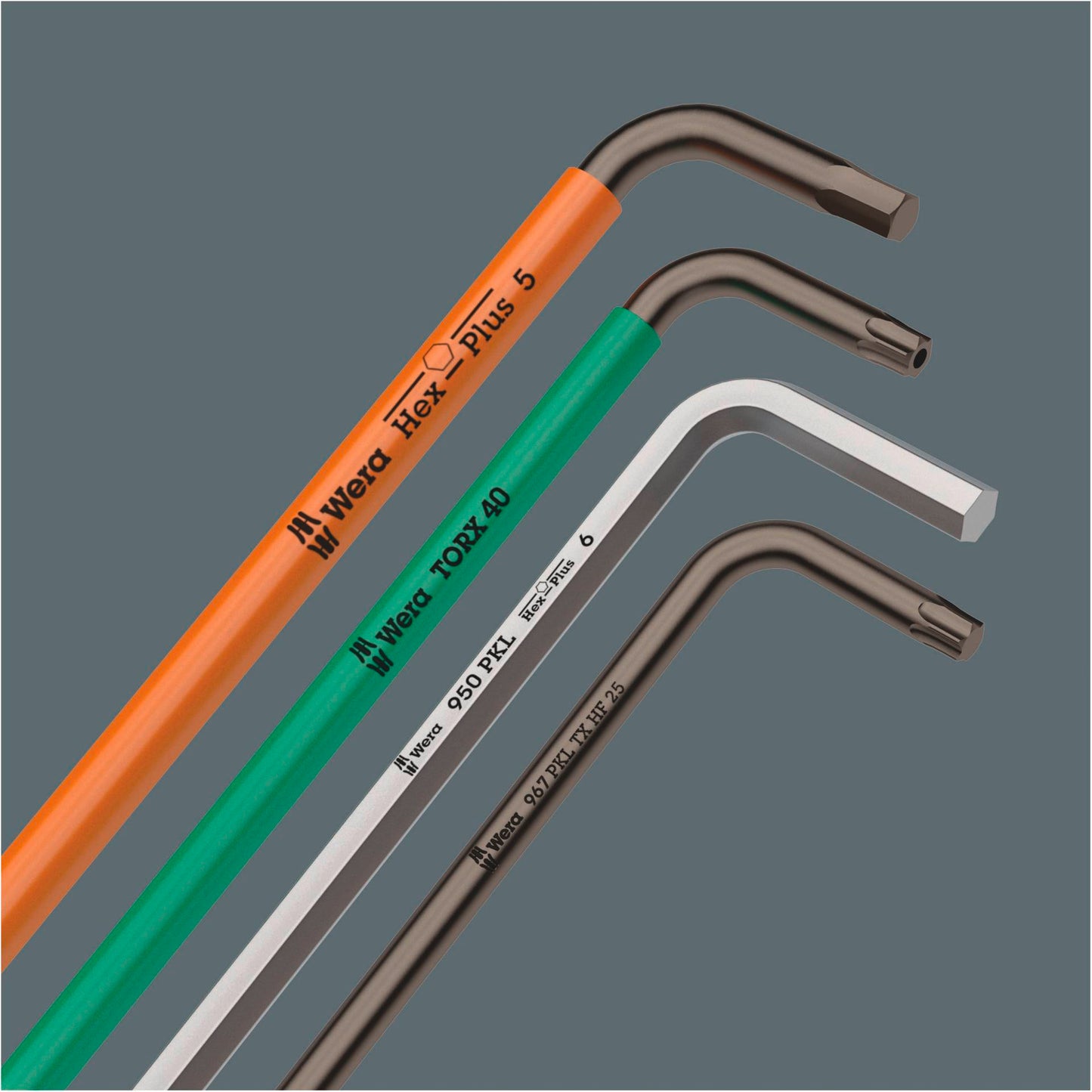 Wera 3950/9 Hex-Plus Stainless 1 L-key set, metric, stainless