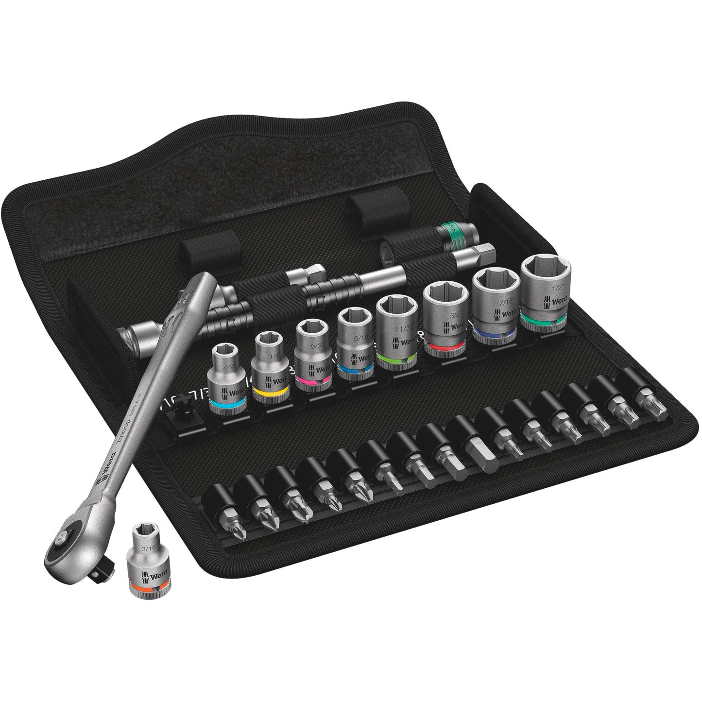 Wera 8100 SA 10 Zyklop Metal Ratchet Push Through 1/4 imperi